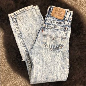 Vintage Acid Washed Levi Jeans. Orange Tag.